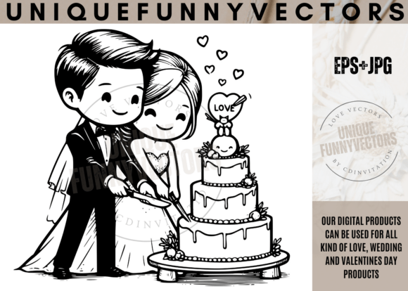 Charming Characters: Using Love and Wedding SVG Vectors 454 in Your Designs