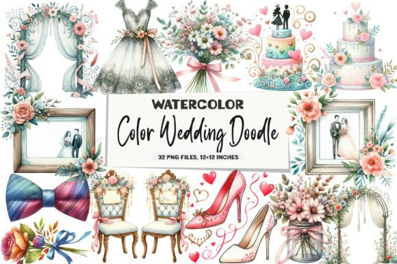 Color Wedding Doodle Clipart: Your Toolkit for Joyful Celebrations