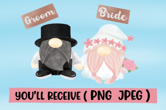 Gnome Wedding Bride and Groom: A Whimsical Asset for Creative Projects