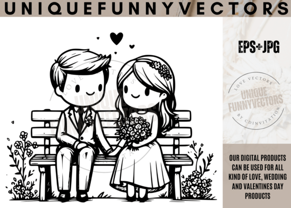 Love and Wedding Svg Vectors 518: Charming Characters for Creative Projects