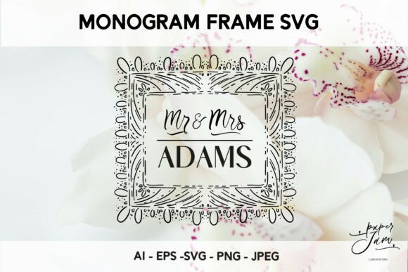 Mr & Mrs Wedding Monogram SVG: A Whimsical Frame for Your Story